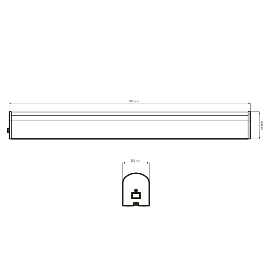 Badrumsspegel med LED-belysning ALEX LED/15W/230V 4000K 60 cm IP44 skinande krom