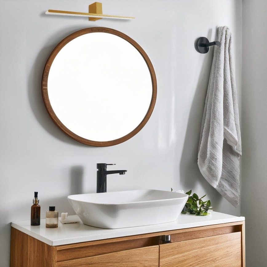 Badrumsspegel med LED-belysning ARTEMIS LED/13,8W/230V 4000K 60 cm IP44 guld