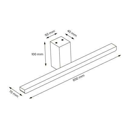Badrumsspegel med LED-belysning ARTEMIS LED/13,8W/230V 4000K 60 cm IP44 silver