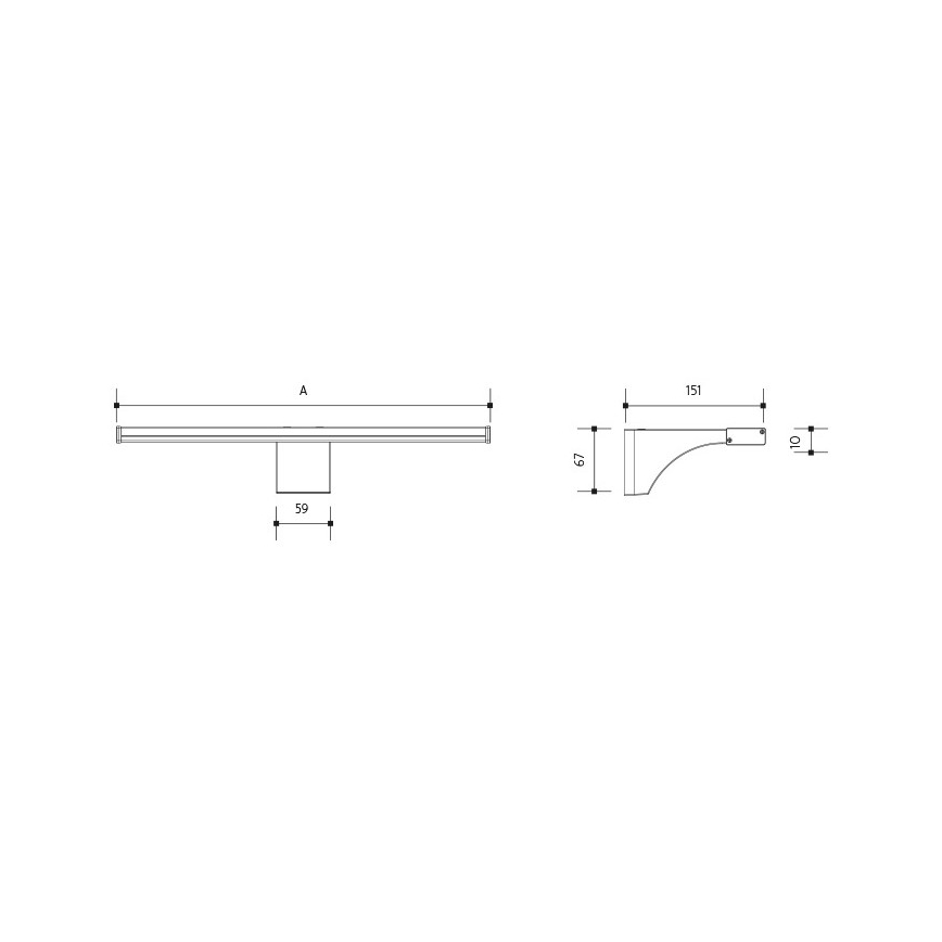 Badrumsspegel med LED-belysning ELESAR LED/8W/230V IP44 3000K