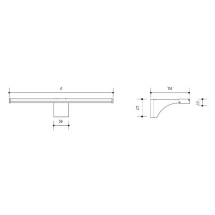 Badrumsspegel med LED-belysning ELESAR LED/8W/230V IP44 4000K