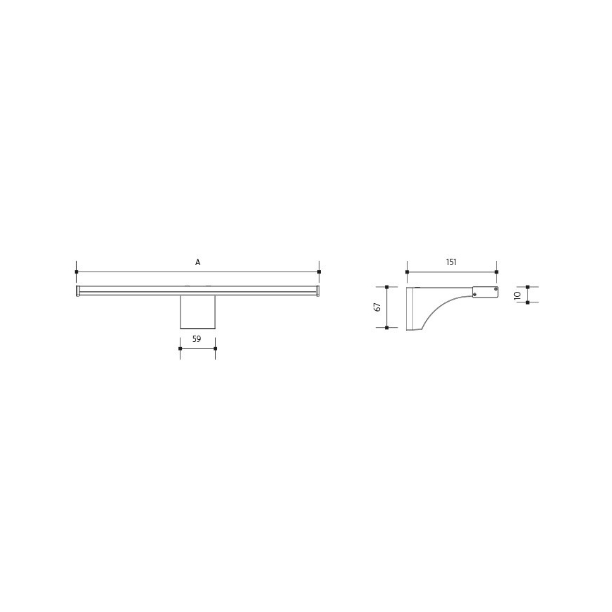 Badrumsspegel med LED-belysning ELESAR LED/8W/230V IP44 4000K