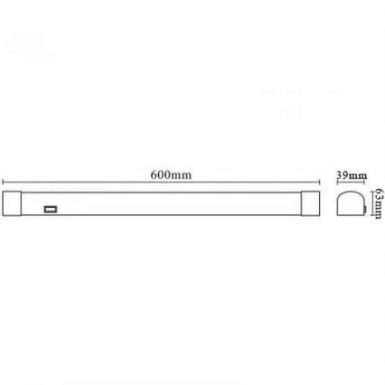Badrumsspegel med LED-belysning LED/15W/230V 4000K IP44