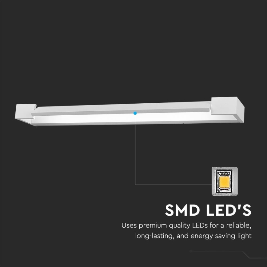 Badrumsspegel med LED-belysning LED/16W/230V 3000K IP44 60 cm vit