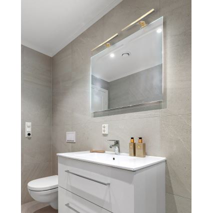 Badrumsspegel med LED-belysning LED/5W/230V 4000K 30 cm IP44 guld