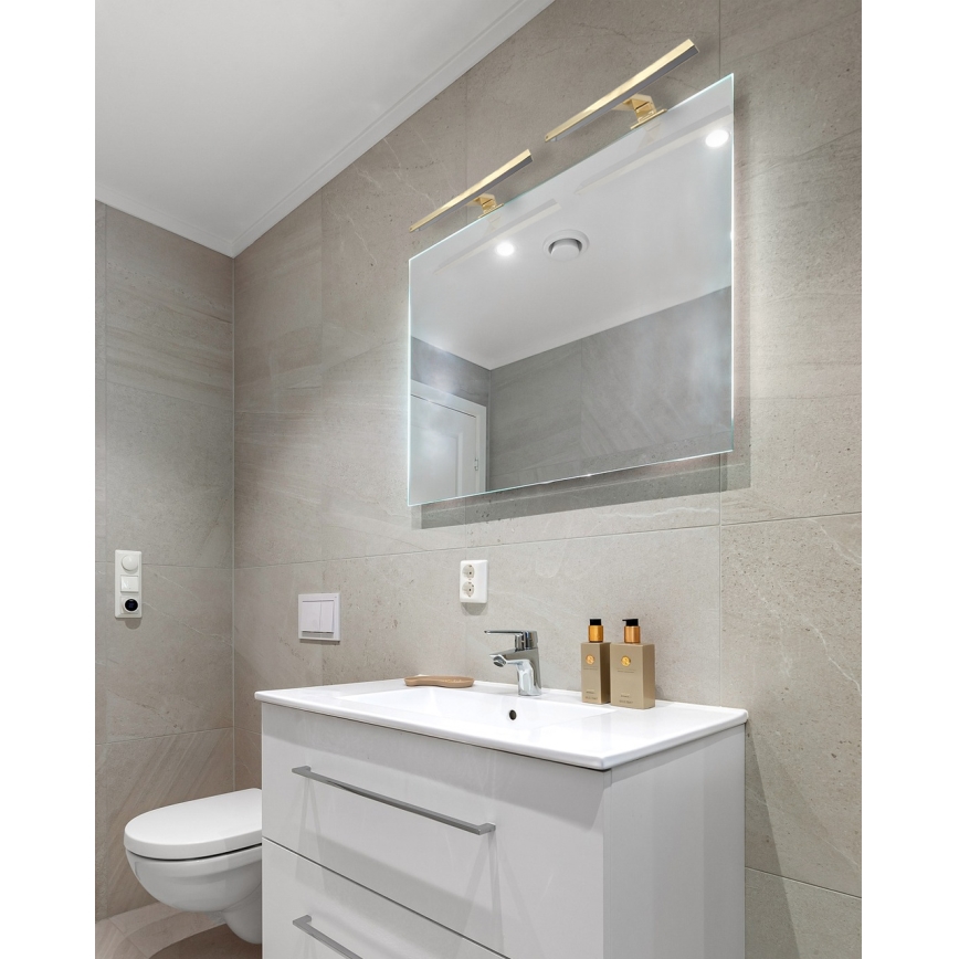 Badrumsspegel med LED-belysning LED/5W/230V 4000K 30 cm IP44 guld
