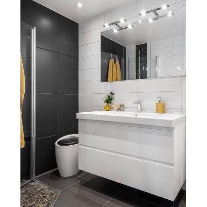 Badrumsspegel med LED-belysning LED/5W/230V 4000K 30 cm IP44 skinande krom