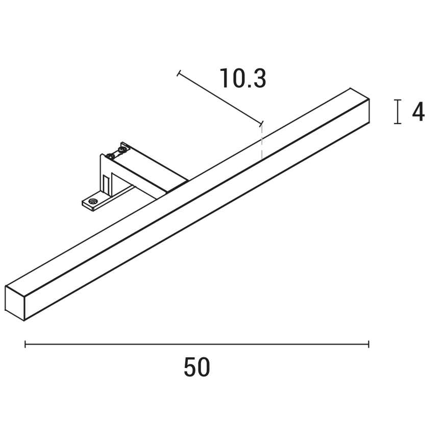Badrumsspegel med LED-belysning LED/7W/230V 4000K 50 cm IP44 skinande krom