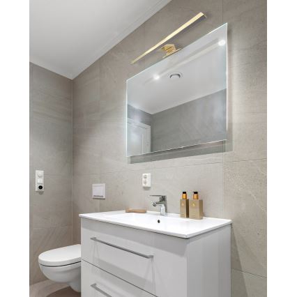 Badrumsspegel med LED-belysning LED/8W/230V 4000K 50 cm IP44 matt guld