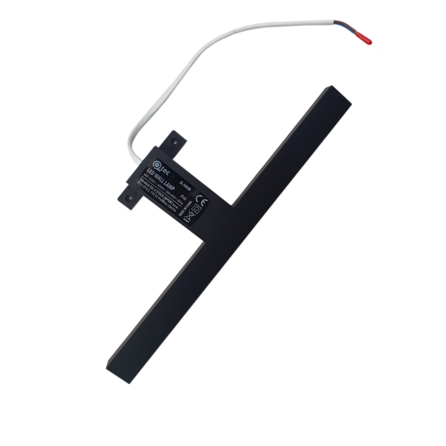 Badrumsspegel med LED-belysning LED/8W/230V 4000K 50 cm IP44 svart