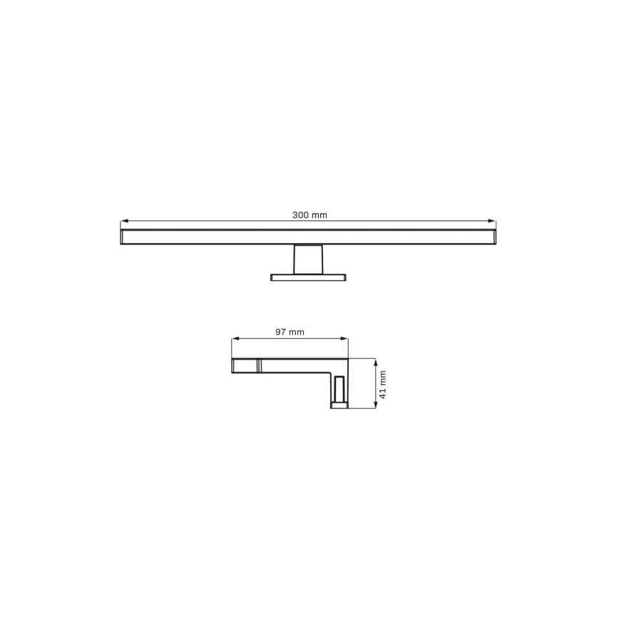 Badrumsspegel med LED-belysning MILOS LED/5W/230V 4000K 30 cm IP44 skinande krom