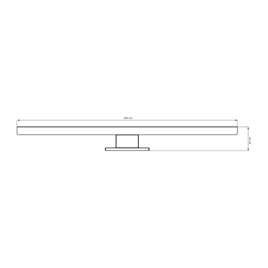 Badrumsspegel med LED-belysning SAMOS LED/12W/230V 4000K 60 cm IP44 svart