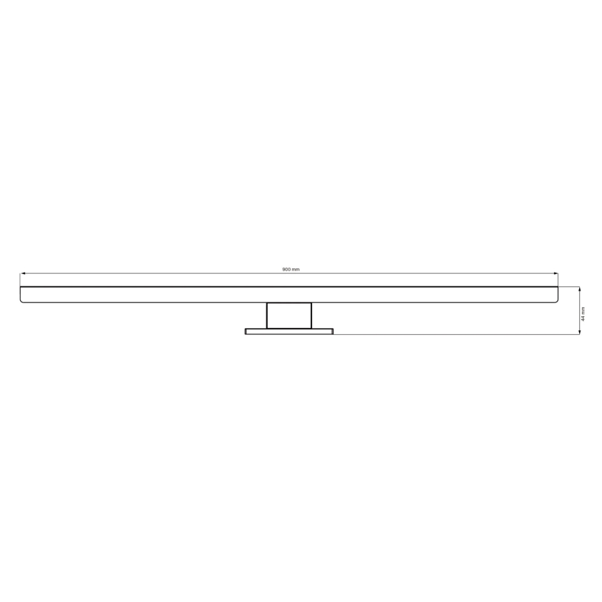 Badrumsspegel med LED-belysning SAMOS LED/15W/230V 4000K 90 cm IP44 svart
