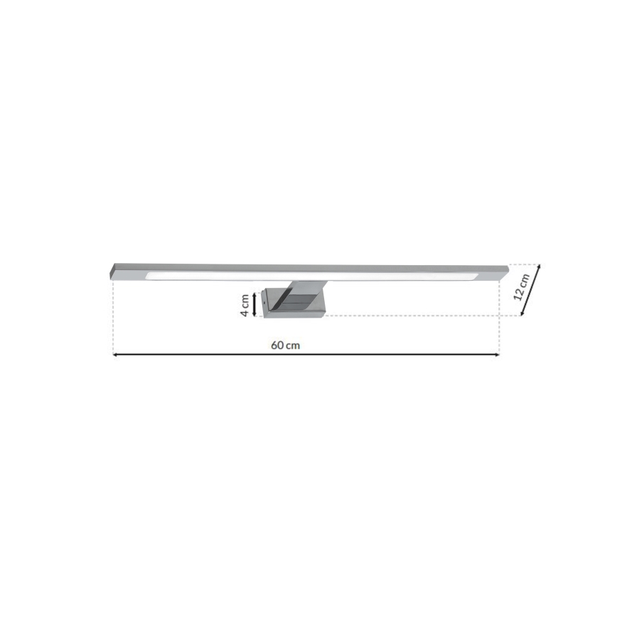Badrumsspegel med LED-belysning SHINE LED/12W/230V IP44 skinande krom
