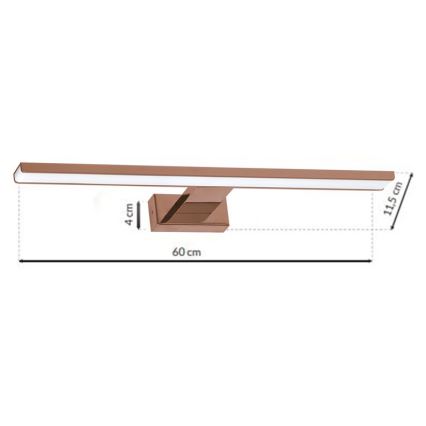 Badrumsspegel med LED-belysning SHINE LED/13,8W/230V IP44 Roséguld