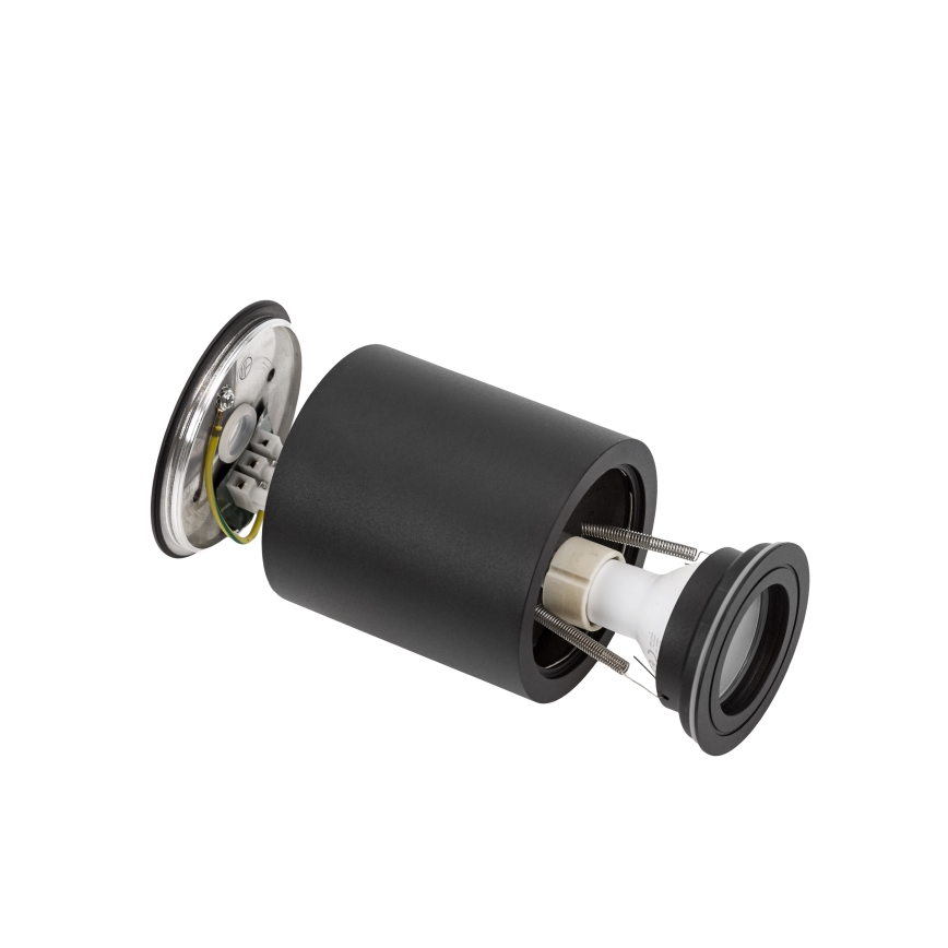 Badrumsspotlight CHLOE 1xGU10/30W/230V IP65 rund svart