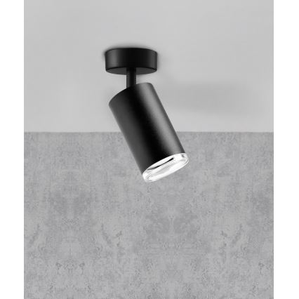 Badrumsspotlight TURYN 1xGU10/10W/230V IP44 svart