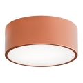 Badrumstaklampa CLEO med rörelsesensor 1xE27/24W/230V Ø 20 cm IP54 i koppar