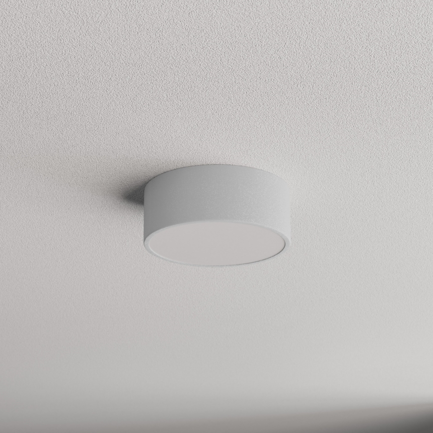 Badrumstaklampa med sensor CLEO 1xE27/24W/230V Ø 20 cm IP54 grå