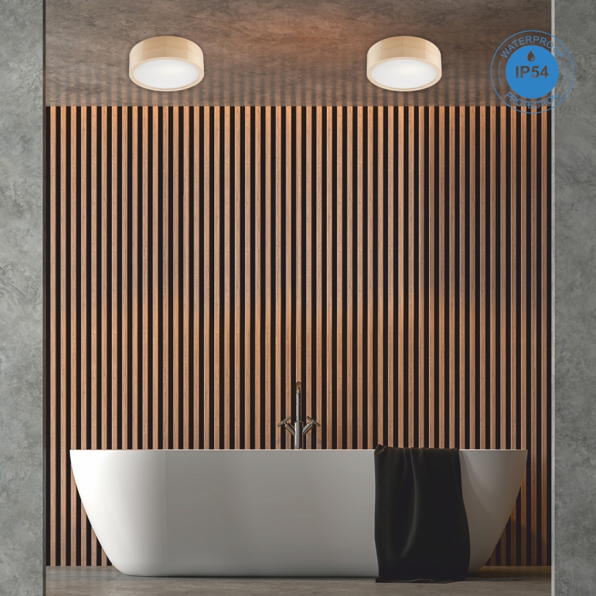 Badrumsplafond NATURAL 2xE27/15W/230V IP54 tall ? 27 cm