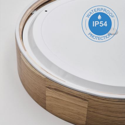 Badrumstaklampa OAK 3xE27/15W/230V ek, Ø 37 cm, IP54