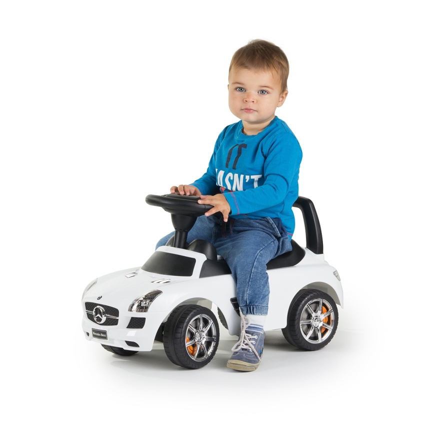 Balanscykel  Mercedes vit/svart