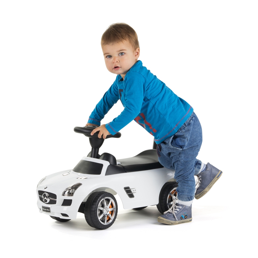 Balanscykel  Mercedes vit/svart
