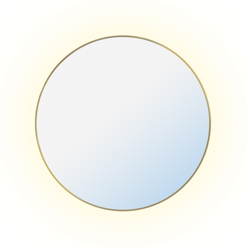 Baltica Design - Väggmonterad LED-badrumsspegel med bakgrundsbelysning BRIGHT LED/15W/230V 4500K Ø 70 cm IP65 guld