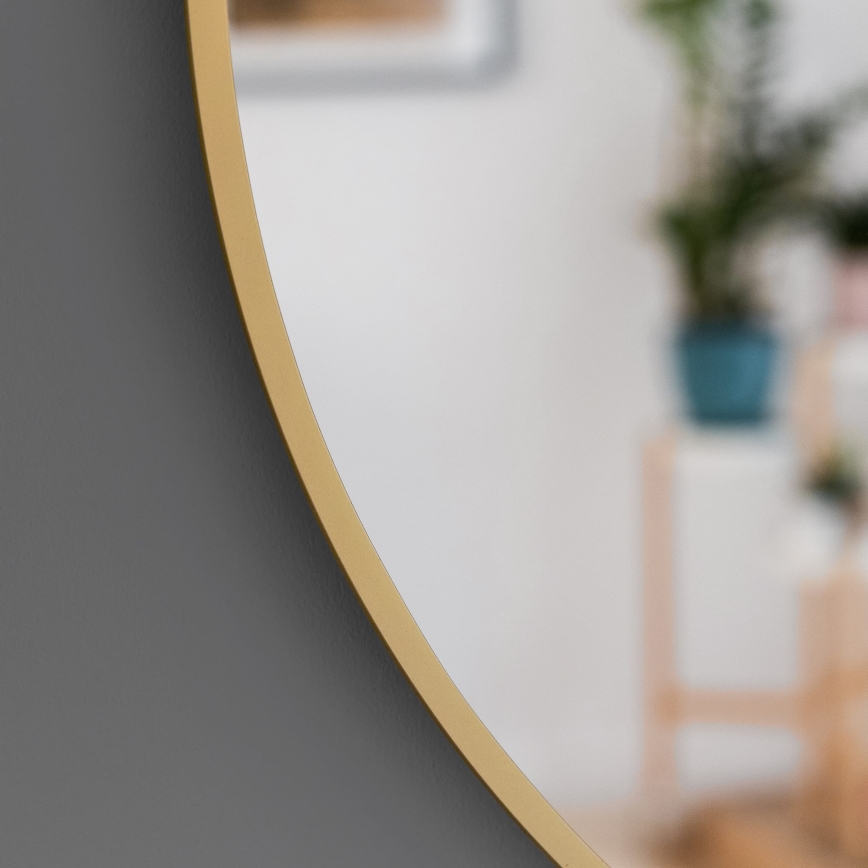 Baltica Design - Väggmonterad LED-badrumsspegel med belysning BRIGHT LED/15W/230V 4500K Ø 80 cm IP65 guld