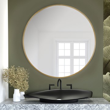Baltica Design - Väggspegel TINY BORDER Ø 60 cm guld