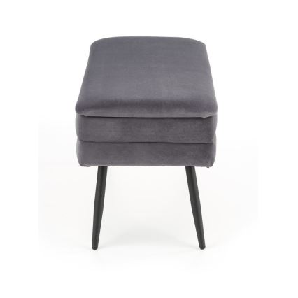 Bänk med förvaringsutrymme VELVA 37x78 cm grå