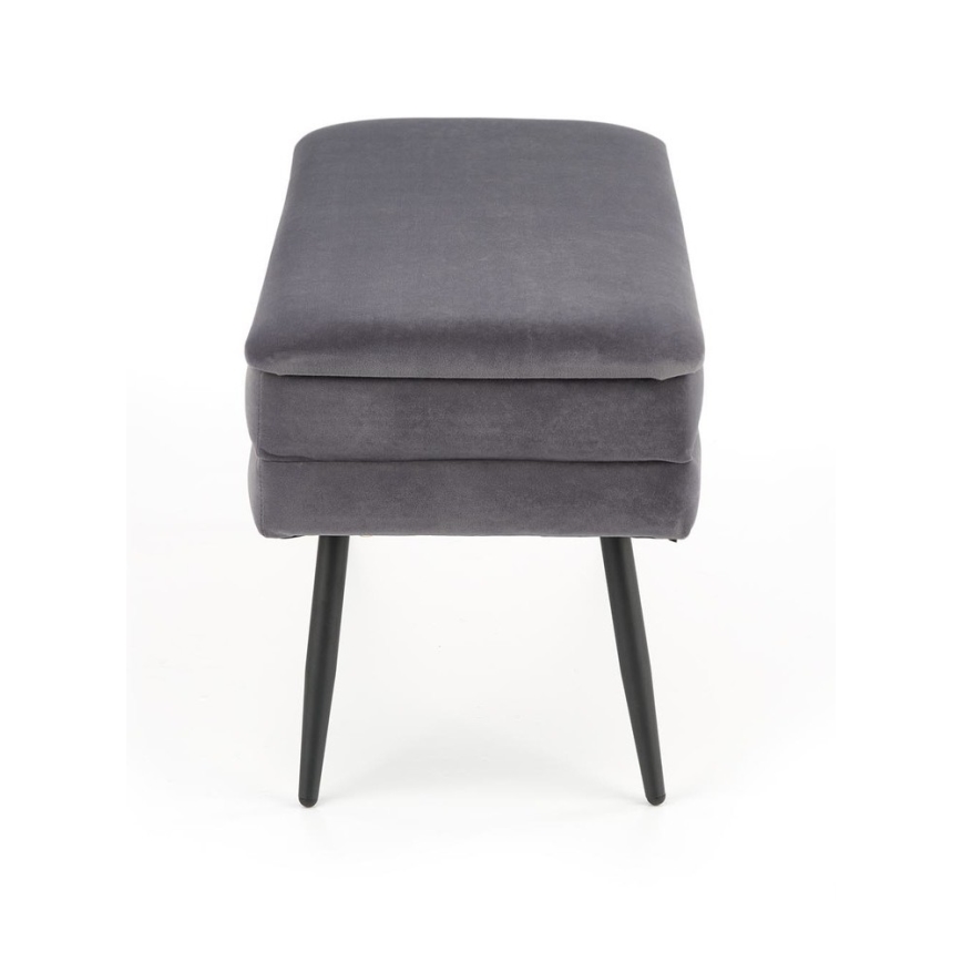 Bänk med förvaringsutrymme VELVA 37x78 cm grå