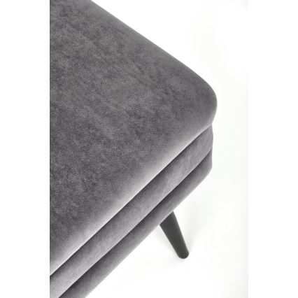 Bänk med förvaringsutrymme VELVA 37x78 cm grå