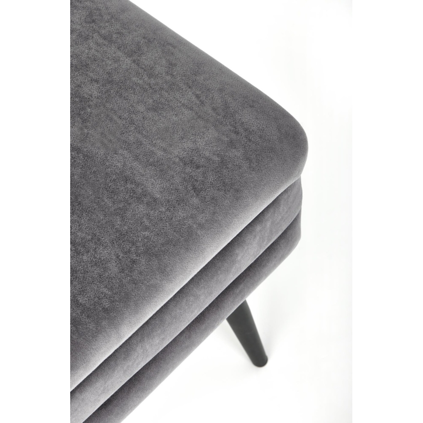 Bänk med förvaringsutrymme VELVA 37x78 cm grå