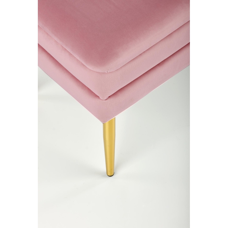 Bänk med förvaringsutrymme VELVA 37x78 cm rosa/guld