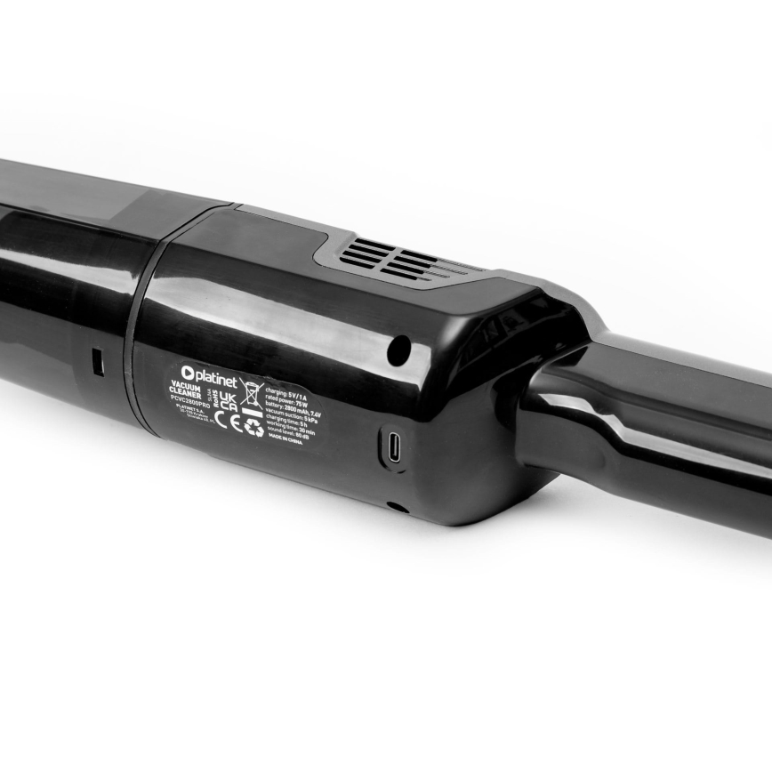 Bärbar återladdningsbar dammsugare 75W/2800 mAh svart
