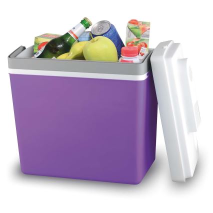 Bärbar bilkylare 22 l 55W/12V/230V lila/vit