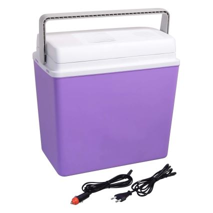 Bärbar bilkylare 22 l 55W/12V/230V lila/vit