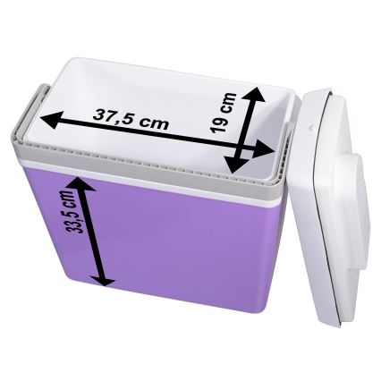 Bärbar bilkylare 22 l 55W/12V/230V lila/vit