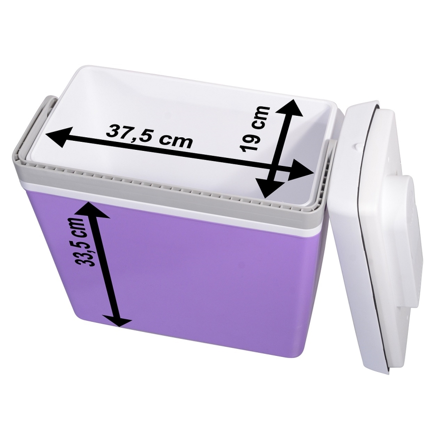 Bärbar bilkylare 22 l 55W/12V/230V lila/vit