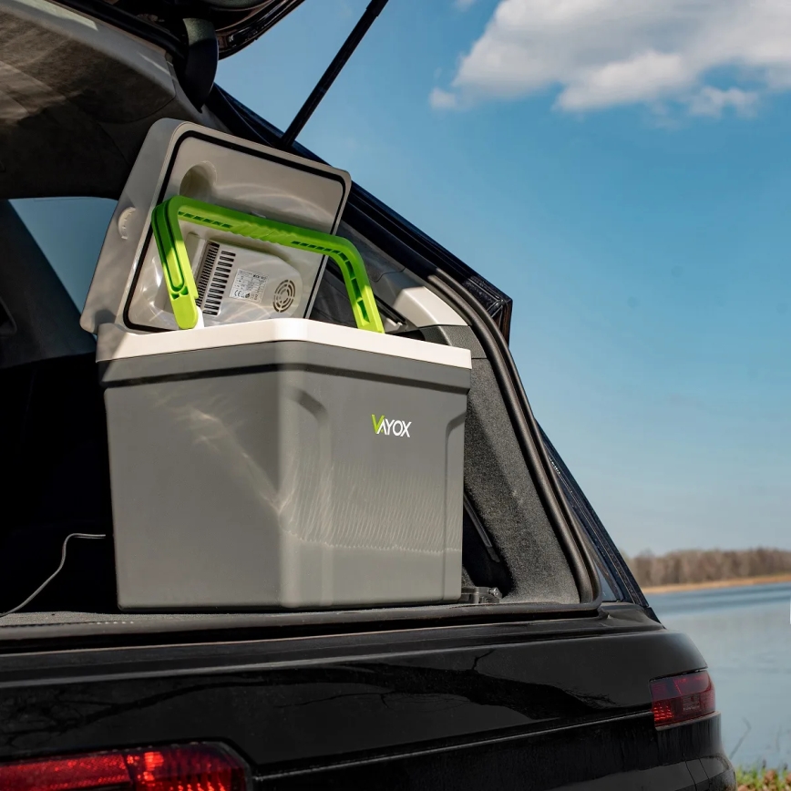 Bärbar Bilkylskåp med värmefunktion 27 l 230V/12V/24V grå