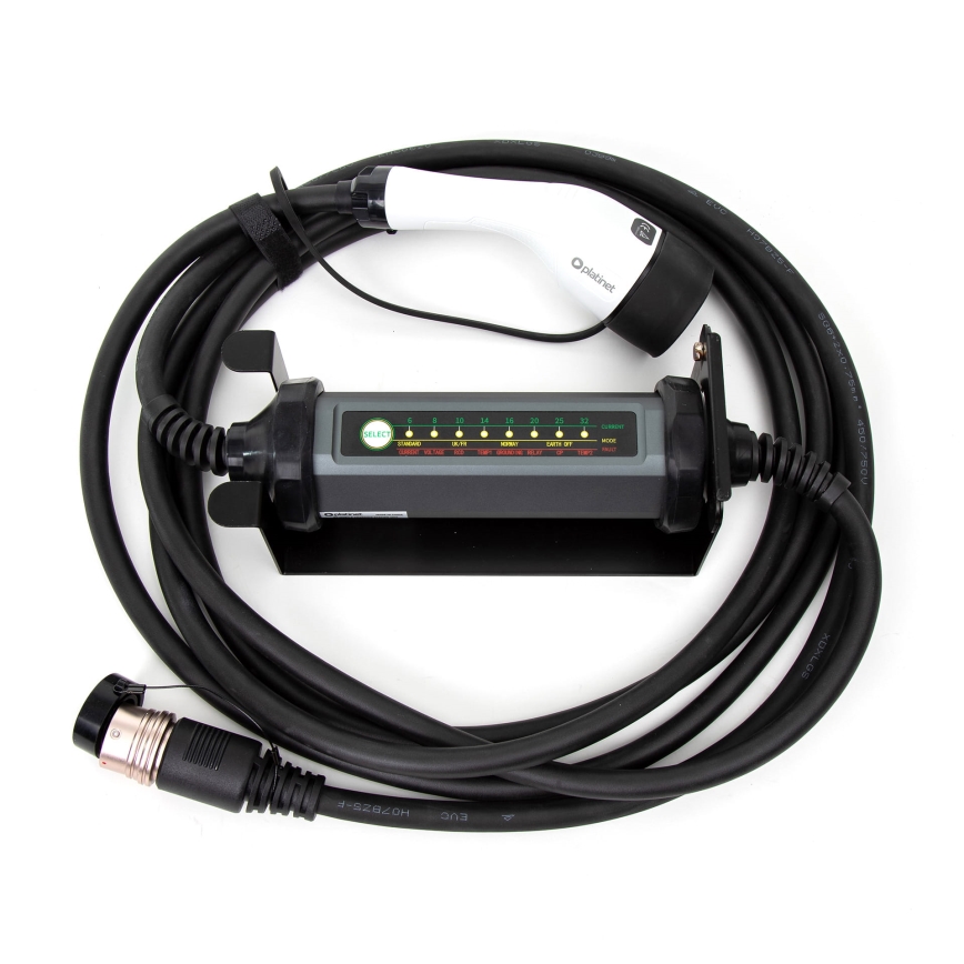 Bärbar laddare för elbilar med 4 adaptrar Typ 2 32A/480V 22kW 5m IP67
