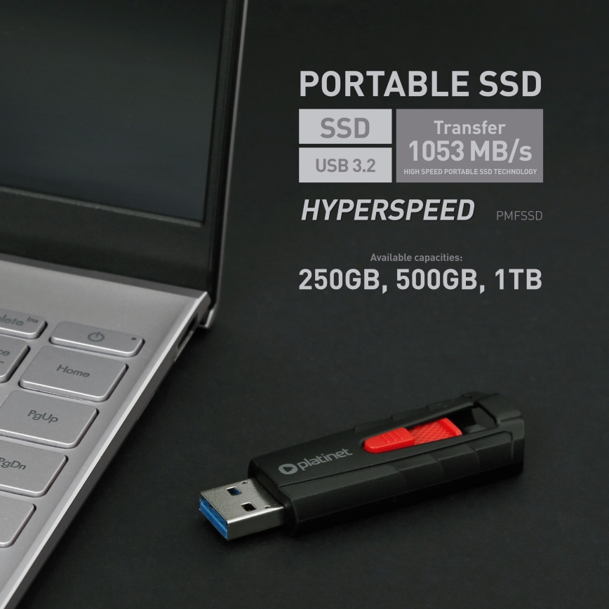Bärbar SSD kör 250 GB USB 3.2 Gen2