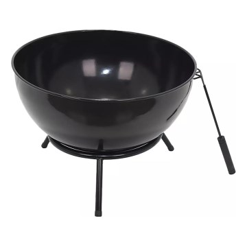 Bärbar vedeldad eldstad 57x30 cm svart