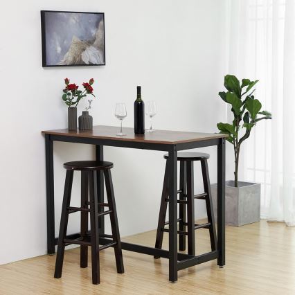 Barbord BARTIS brun/svart