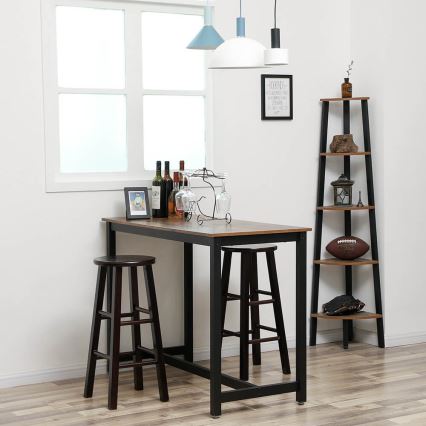 Barbord BARTIS brun/svart