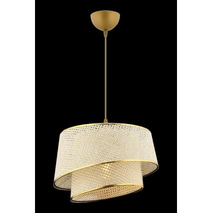 BARETTE 1xE27/60W/230V Creme/Guld Hänglampa