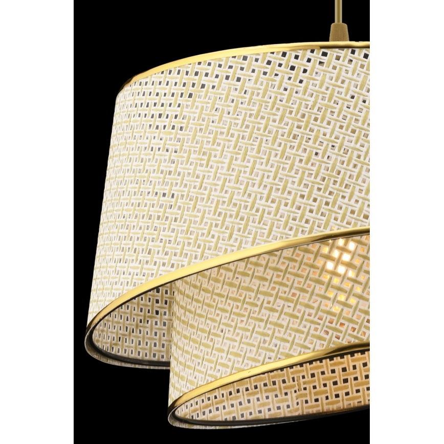 BARETTE 1xE27/60W/230V Creme/Guld Hänglampa