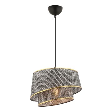 BARETTE Pendel 1xE27/60W/230V Grå/Guld