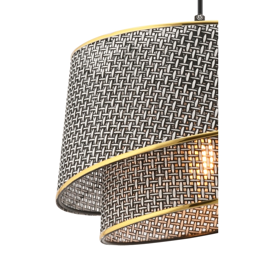 BARETTE Pendel 1xE27/60W/230V Grå/Guld